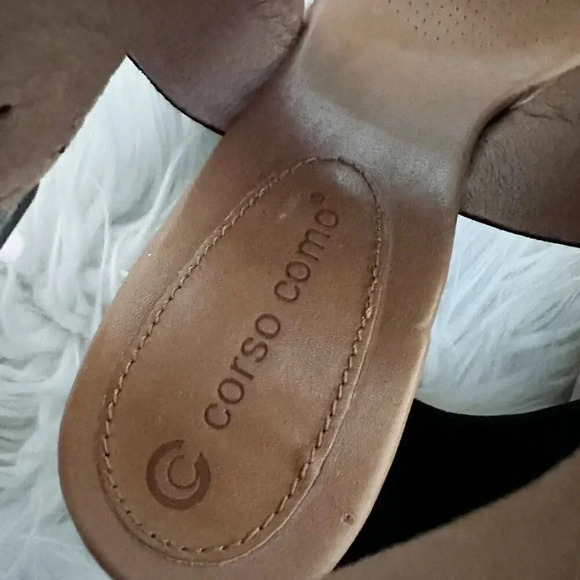 CORSO COMO | Black Leather Sandals Ankle Boot Style Heel Strap | Size 9 - Picture 5 of 9